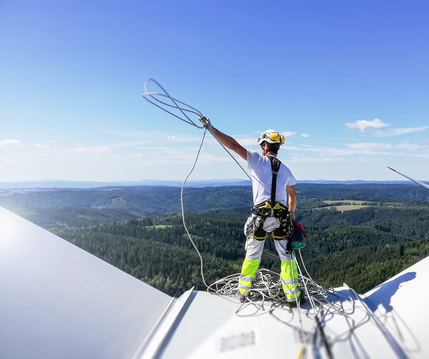 Wind turbine worker energy